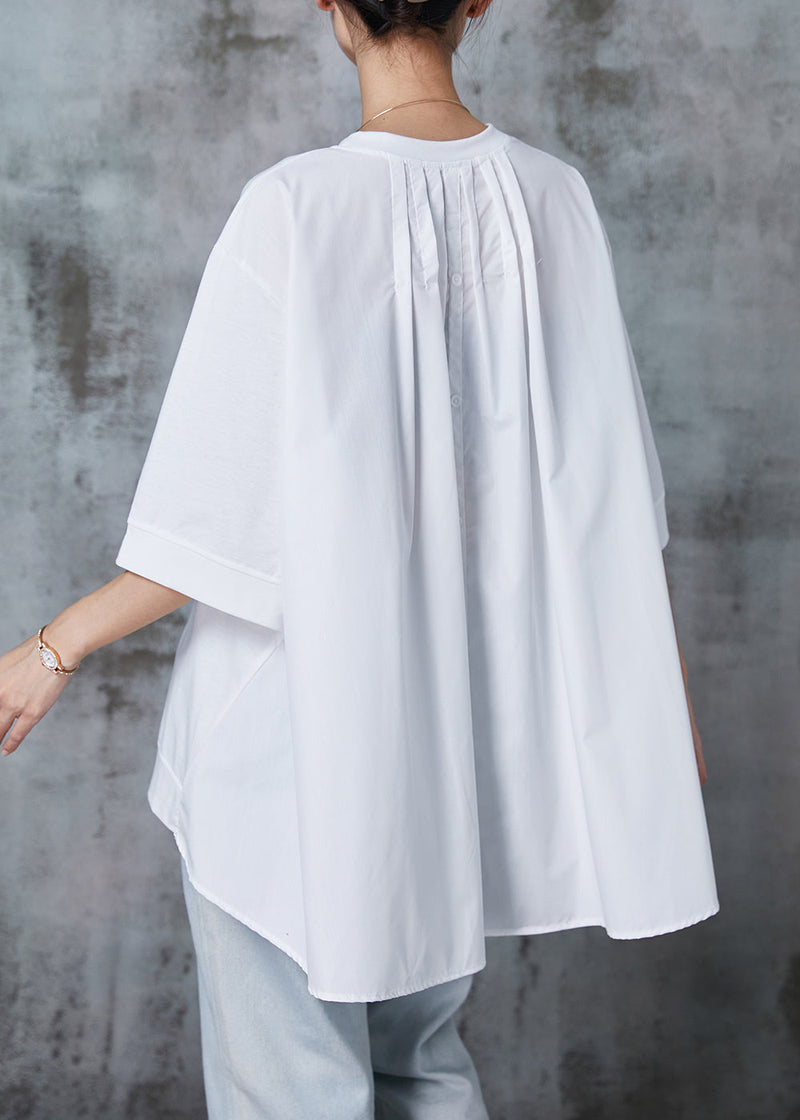 Black Cotton Pullover Sweatshirt Oversized Half Sleeve