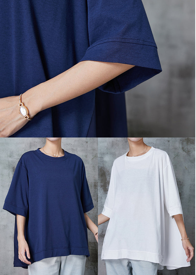 Black Cotton Pullover Sweatshirt Oversized Half Sleeve