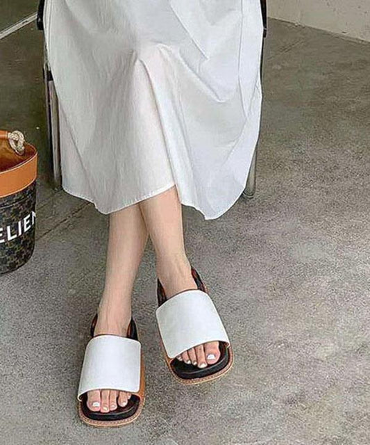 White Faux Leather Best Sandals for Walking Walking Sandals