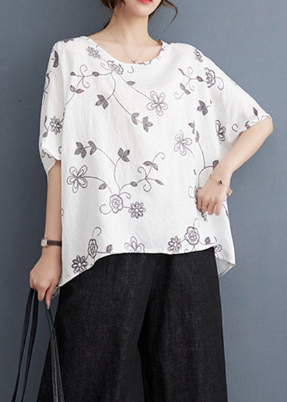 White O-neck T Shirts Short Sleeve