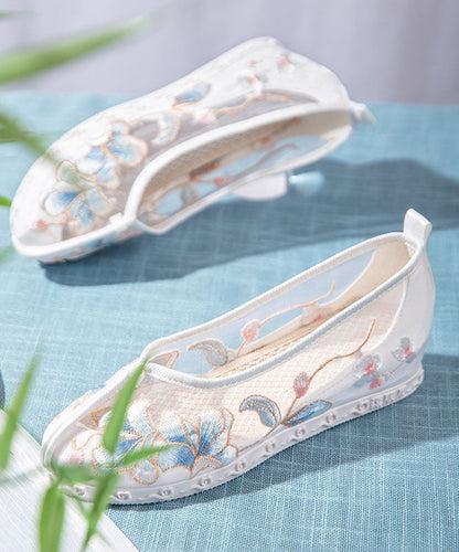 White Wedge Tulle Boutique Splicing Embroideried