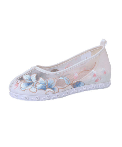 White Wedge Tulle Boutique Splicing Embroideried