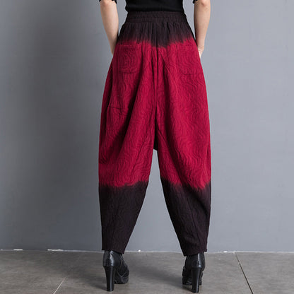 Wide Leg Knickerbockers Personalized Harem Pants Loose Large Crotch Gradient Pants
