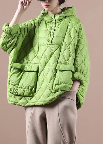 Winter Clothes Green New Loose Large Size Cotton Coat