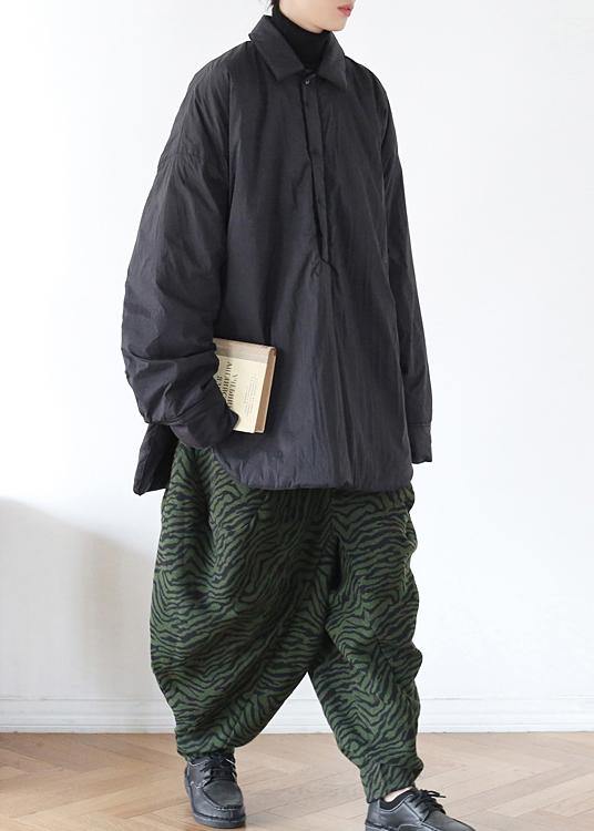 Winter New Original Design Sense Loose Large Size Niche Lapel Shirt Cotton Blend Jacket Loose Thick Padded Jacket