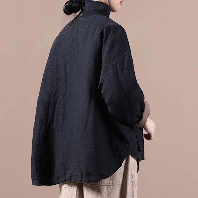 Orange Linen Jacket Short Coat