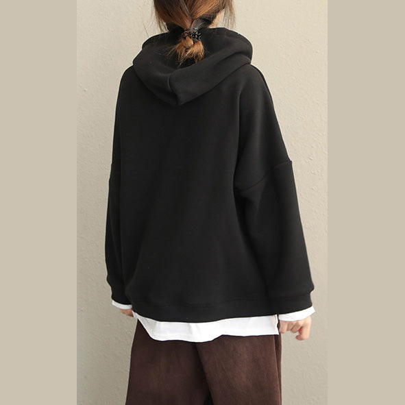 New Thicken Brushed Fleece Loose Tops Q1912