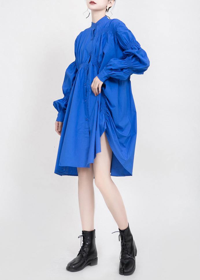 Asymmetrical Pleated Big Size Dress Spring