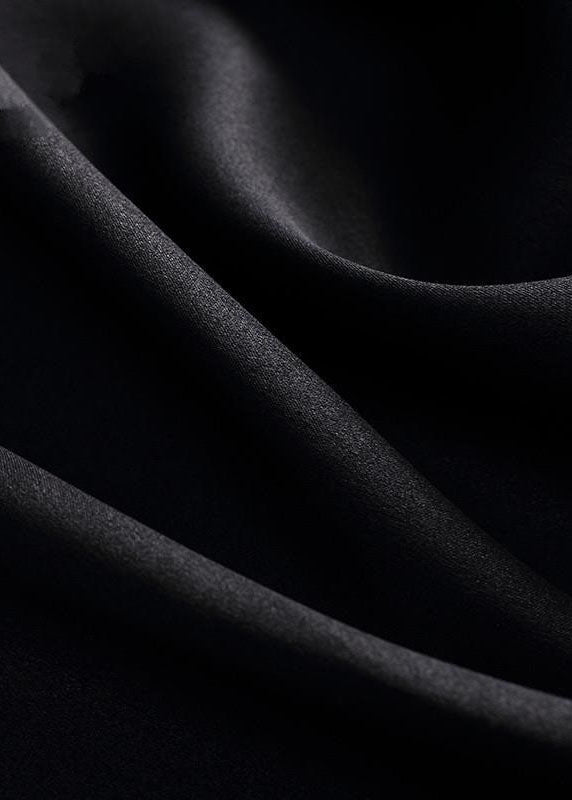 Black Embroideried Patchwork Silk Cardigans Summer