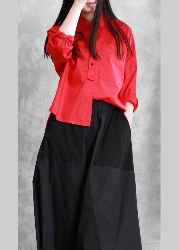 Women Black Peter Pan Collar Button Cotton Shirt Summer