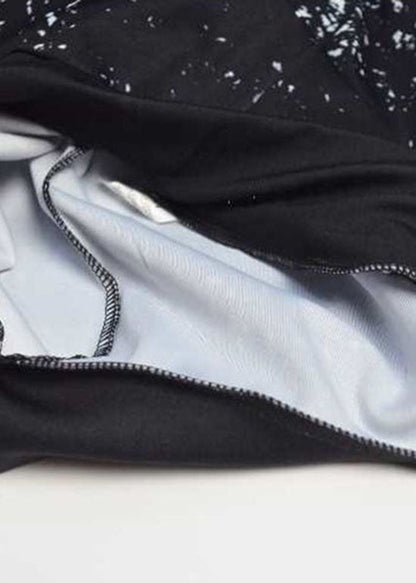 Black Print Slim Jogging Cotton Pants Spring