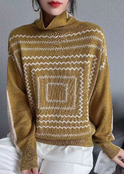 Black Turtleneck Wear on Both Sides Wool Knit Sweaters Fall