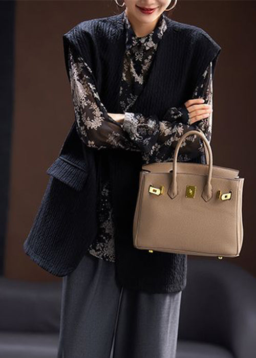 Black V Neck Chinese Button Cotton Waistcoat Sleeveless