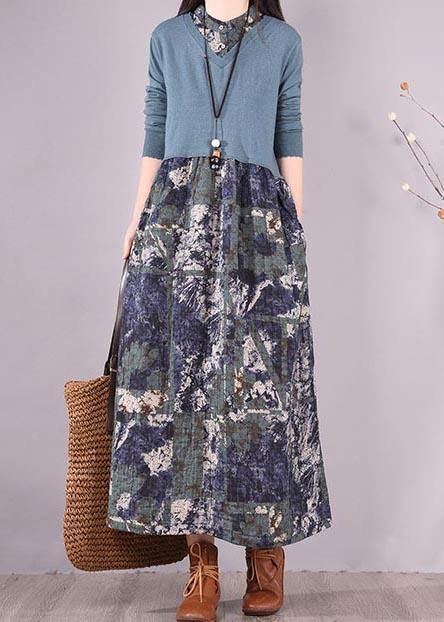 Blue Print Wardrobes Patchwork Robes Spring Dresses