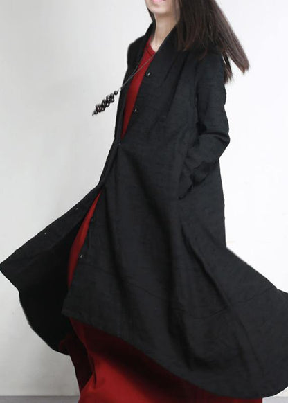 Burgundy Jacquard Clothes Large Hem Outwear