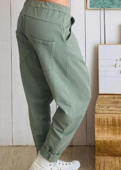 Loose Elastic Waist Harem Trousers Long Pants