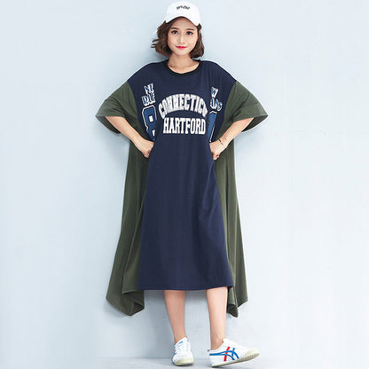 Loose Patchwork Cotton Dresses
