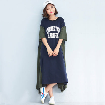 Loose Patchwork Cotton Dresses