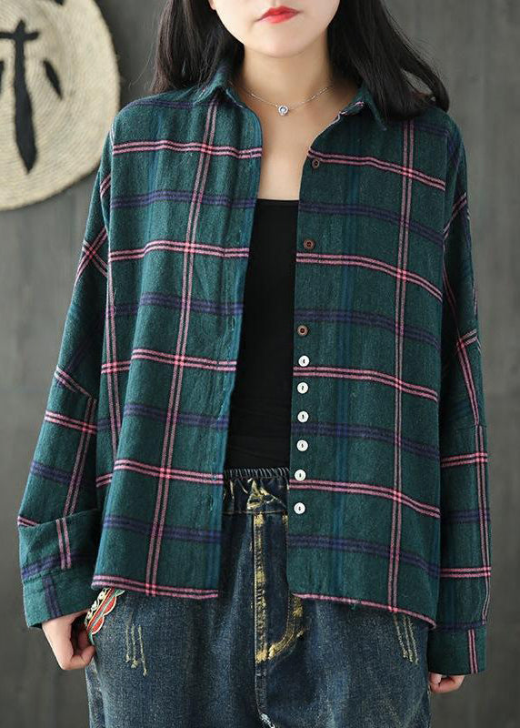 Plaid Loose Cotton Spring Shirt