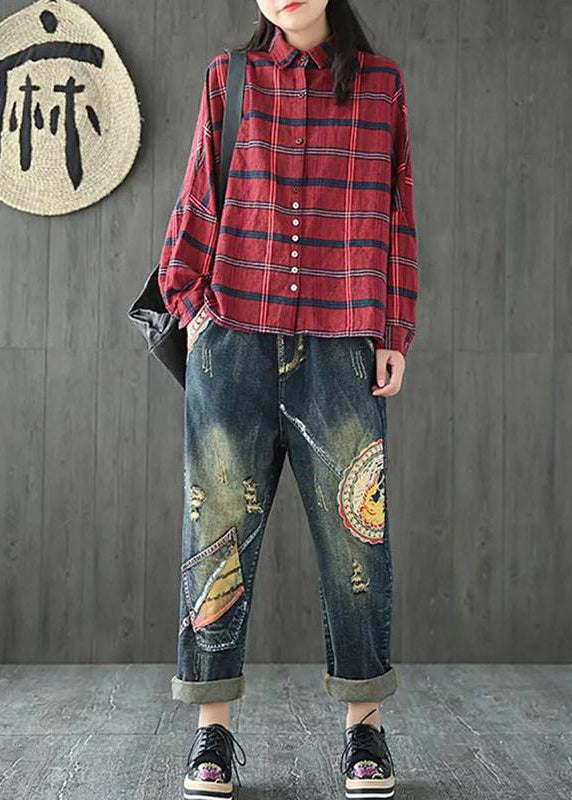 Plaid Loose Cotton Spring Shirt