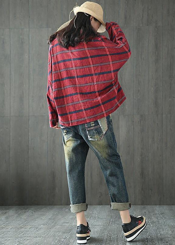 Plaid Loose Cotton Spring Shirt