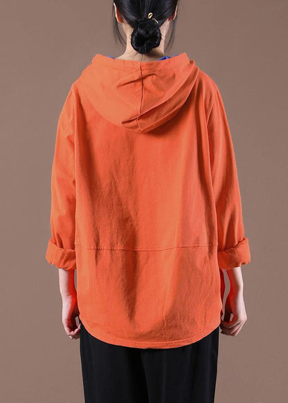 Women Casual Spring Beautiful Blouses For Orange Sewing Tops