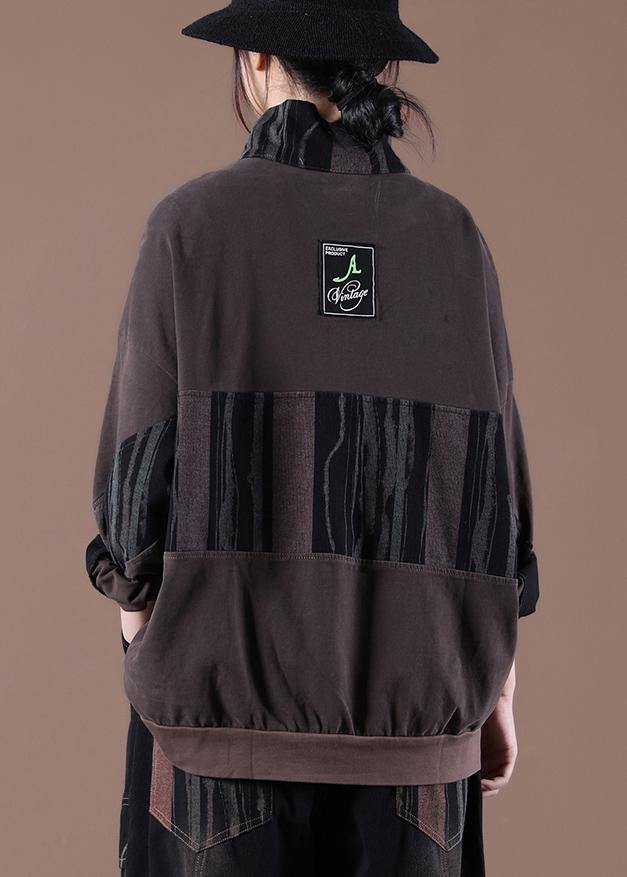 Women Casual Spring Loose Crane Chocolate Tops