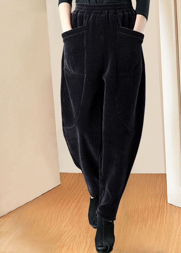 Chocolate Pockets Patchwork Straight Winter Pants