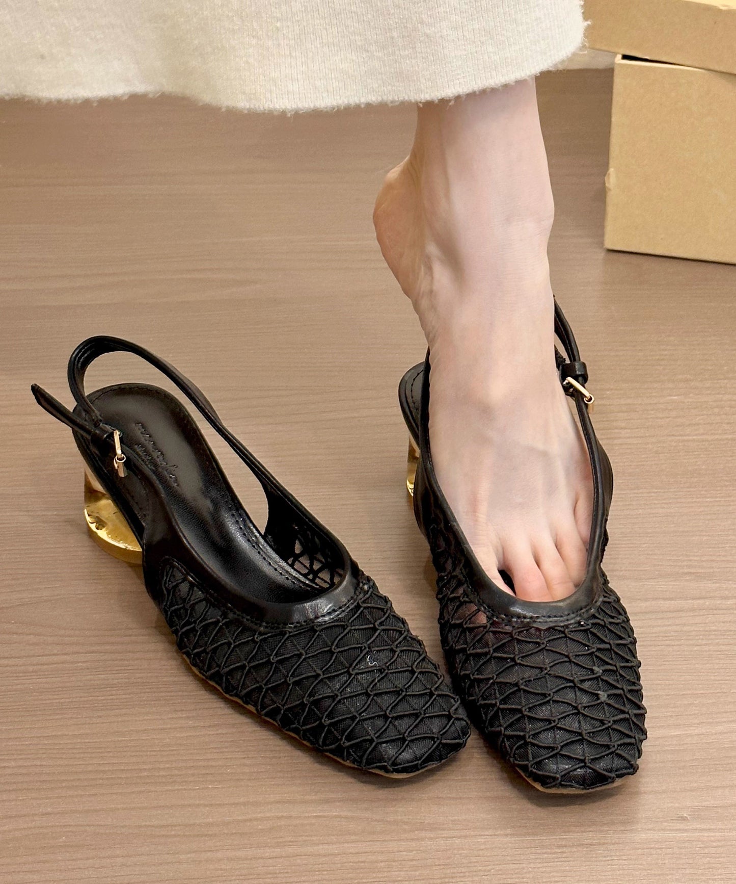 Comfy Brown Splicing Chunky Sandals