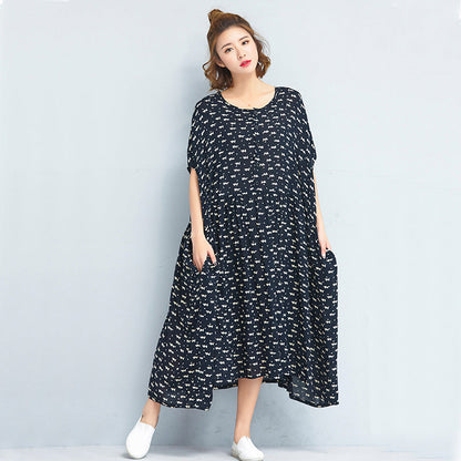 Print Cotton Linen Dresses