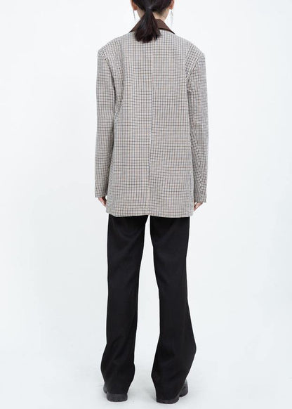 Patchwork Coats Khaki Art Outwear