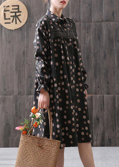 Printing Spliced Midi Dress