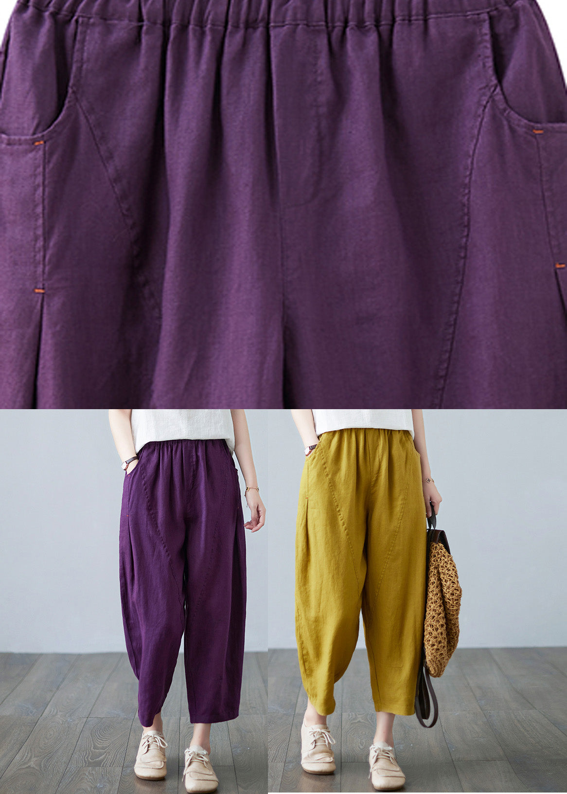 Ginger Patchwork Crop Pants Summer
