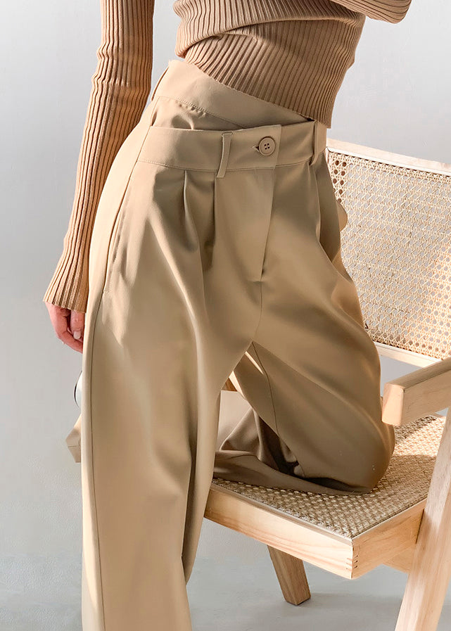 Green Pockets High Waist Patchwork Spandex Pants Fall