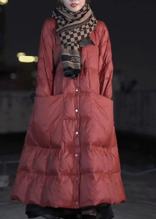 Green Stand Collar Pockets Warm Duck Down Canada Goose Jacket Winter