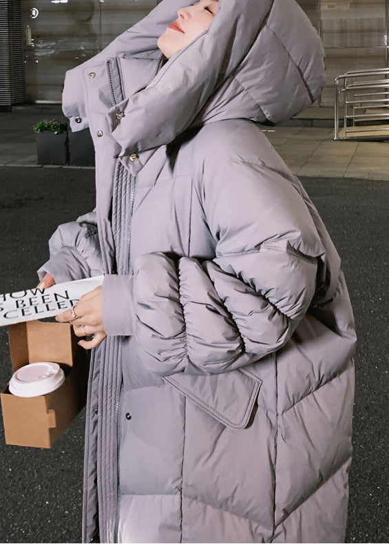 Grey Hooded Warm Canada Goose Jacket Winter