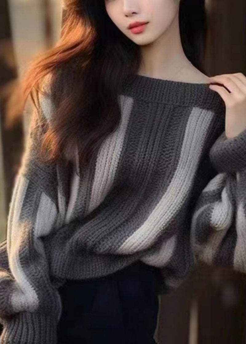Grey Original Design Cozy Knit Sweater Spring