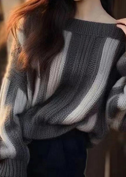 Grey Original Design Cozy Knit Sweater Spring
