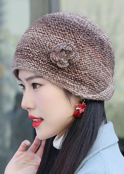 Handmade Peacock Blue Woolen Knit Bonnie Hat