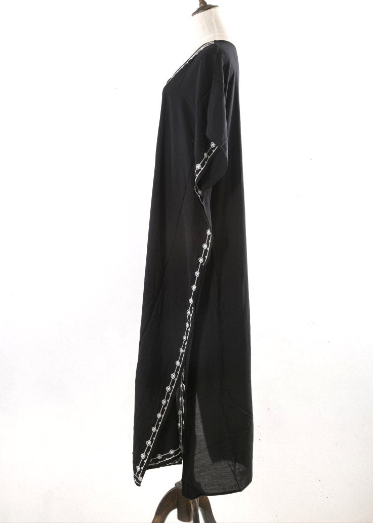 Loose Kaftan Swimsuit Cover Up Beach Long Black Dress