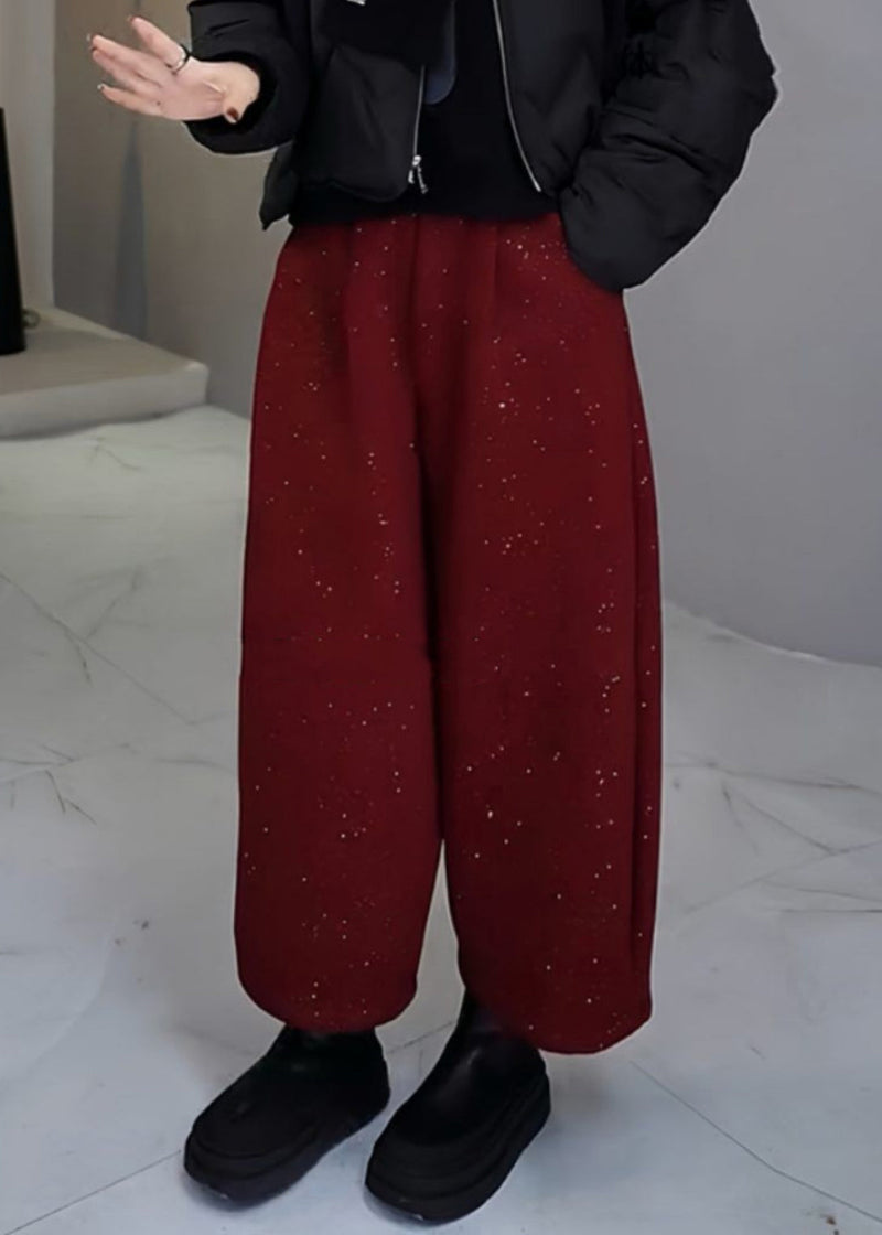Mulberry Sequins Woolen Pants Spring