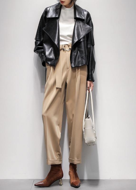 Notched Cinched Coat Black Silhouette Coats