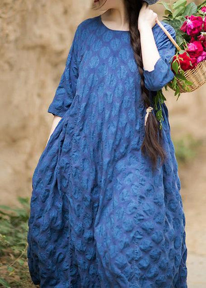 O Neck Half Sleeve Tunic Dress Ideas Blue Dress