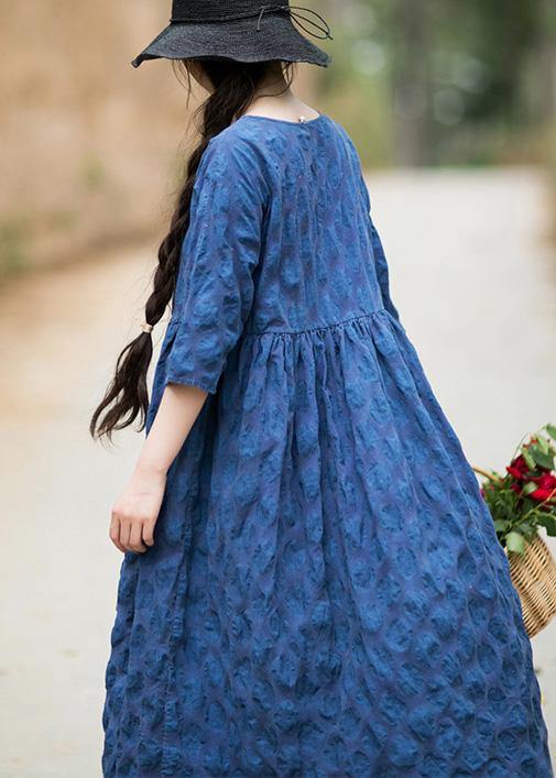 O Neck Half Sleeve Tunic Dress Ideas Blue Dress