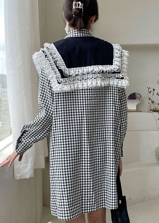 Peter Pan Collar Button Dresses Spring