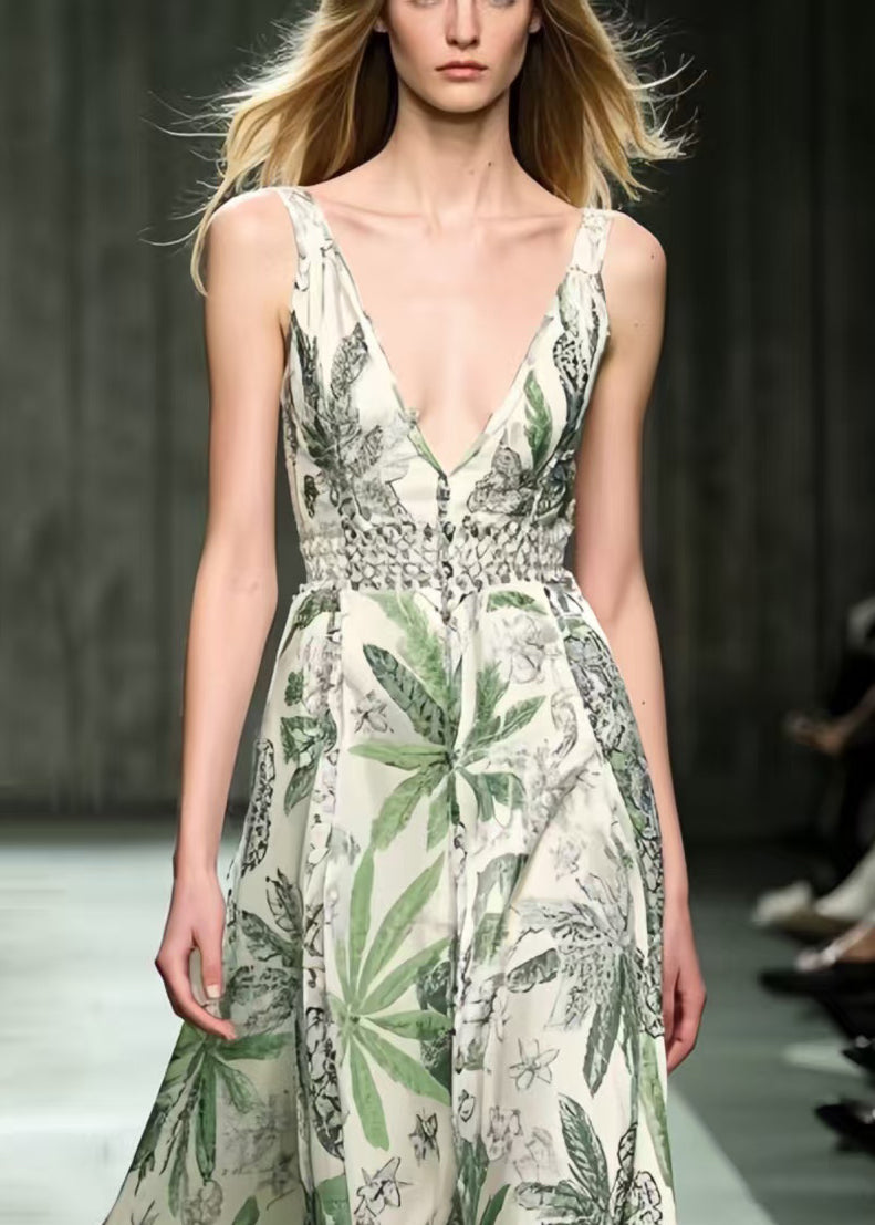 Print Exra Large Hem Cami Dresses Summer