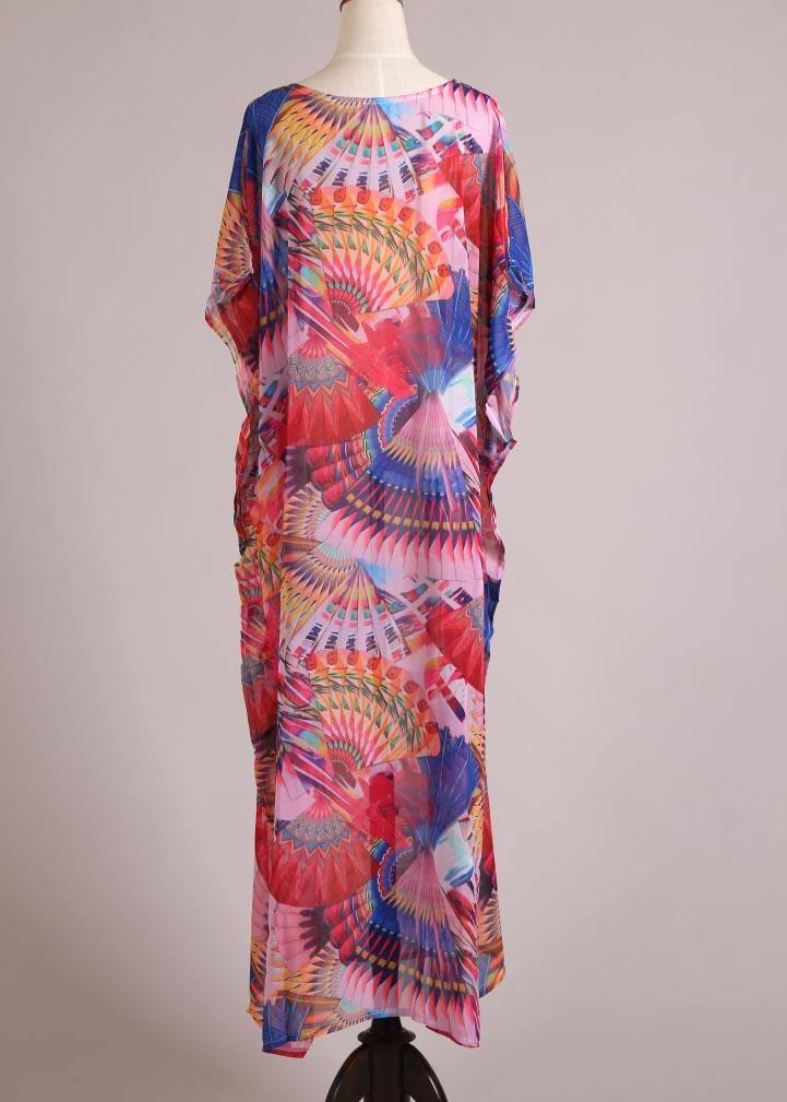 Print Vogue Kimono Robe Chiffon Dress