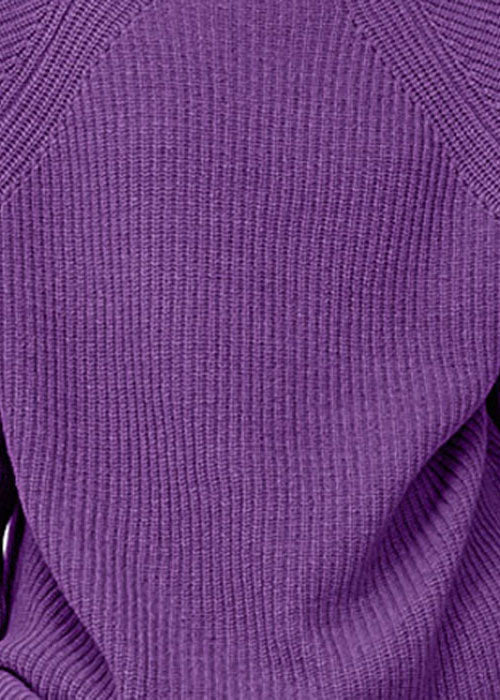 Purple Turtle Neck Cozy Wool Sweater Tops Winter