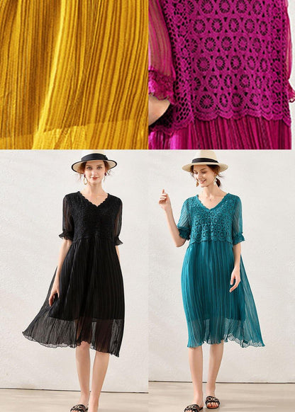 Rose Flare Sleeve Spring Long Dress