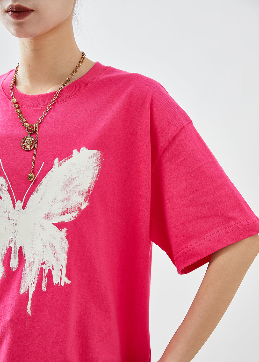 Rose Oversized Butterfly Cotton Tank Tops Summer